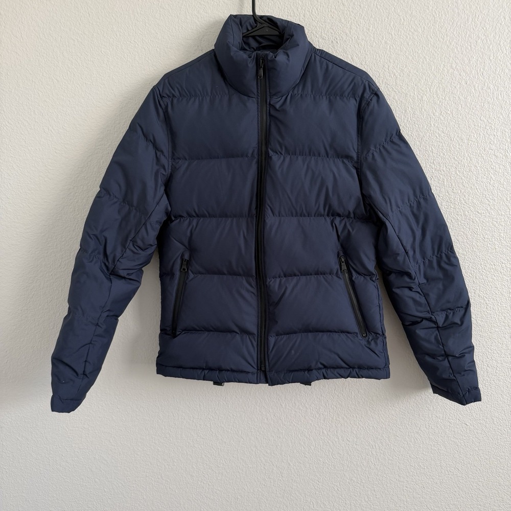 Banana Republic Men's Small Navy Puffer Jacket Down Primaloft Nylon Lined